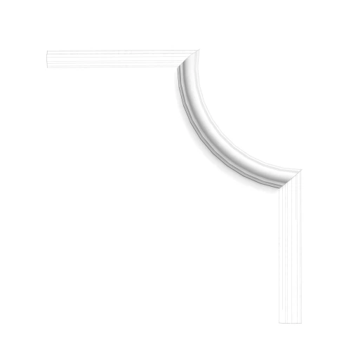 Narożnik ścienny łukowy Orac Decor PX103A – do listwy PX103 19x19 cm