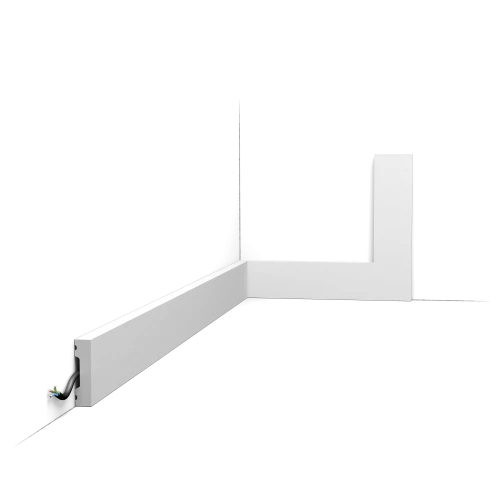 Listwa przypodłogowa Orac Decor SX162 Square 4 cm z kanałem kablowym