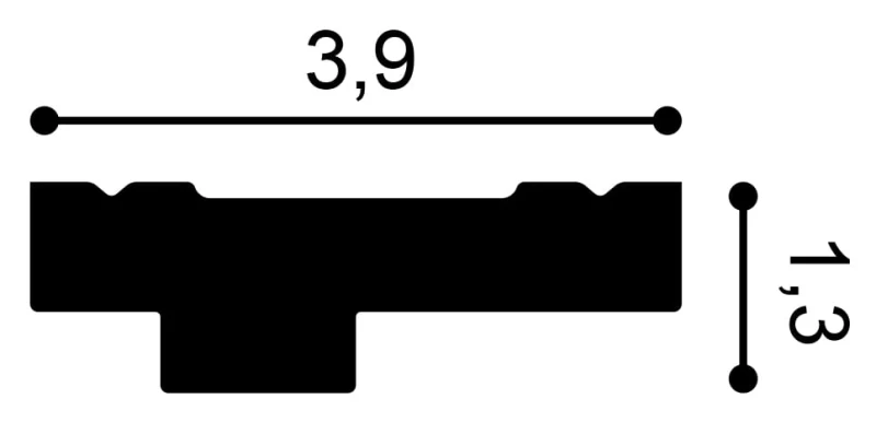 plaska-listwa-sufitowa-cx160-przekroj-wymiary