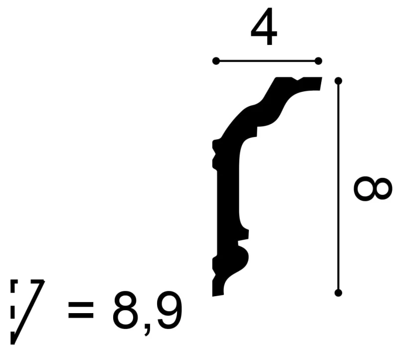 listwa-sufitowa-cx176-orac-8cm-przekroj-techniczny
