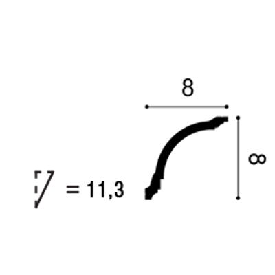 listwa-sufitowa-gietka-cx-199f-przekroj-wymiary